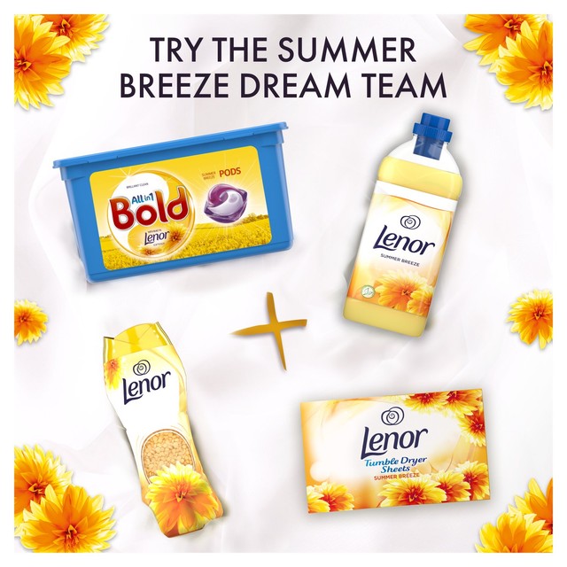 Lenor Fabric Tumble Dryer Sheets Summer Breeze 34 Sheets, UK version