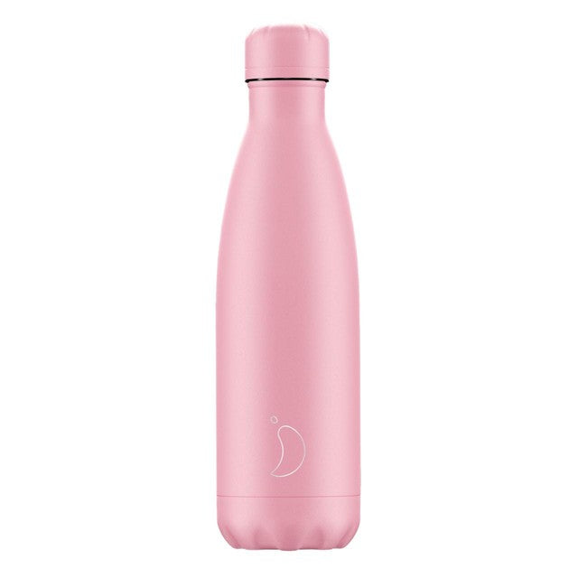 Chilly's pastel all pink water bottle 500ml - British product