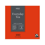 M&S Fairtrade Everyday tea bags 160 pack, imported from the UK