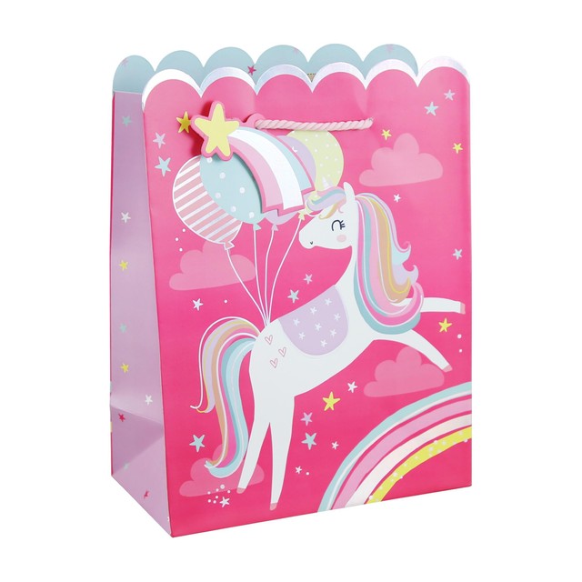 EUROWRAP unicorn large gift bag 26.5 x 33cm (British brand)