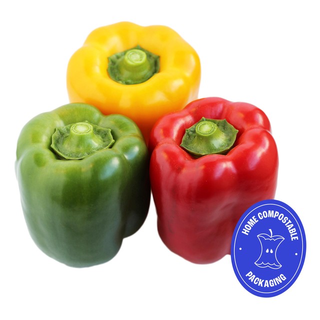 Wholegood organic mixed peppers trio pack (British brand)