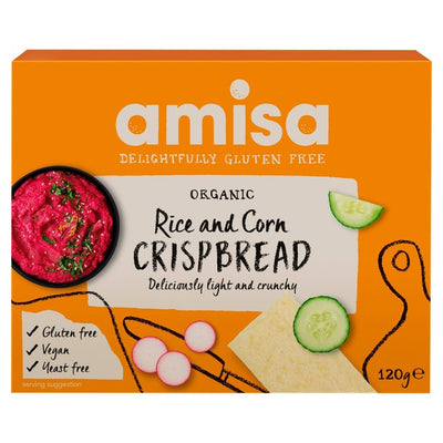 M&S Amisa Organic Gluten Free Rice & Corn Crispbread 120g- Buy online at McGrocer