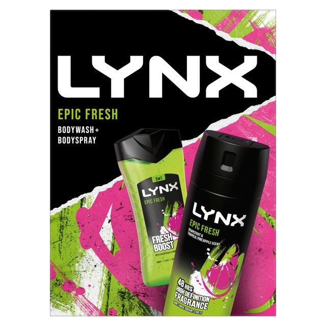 Lynx Epic Fresh duo gift set with body wash and deodorant, UK version