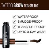Maybelline Tattoo Brow Peel Off Tint Gel in Warm Brown, imported from the UK