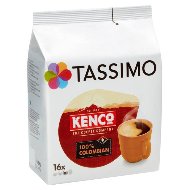 Tassimo 100% Colombian coffee pods 16 pack (British brand)
