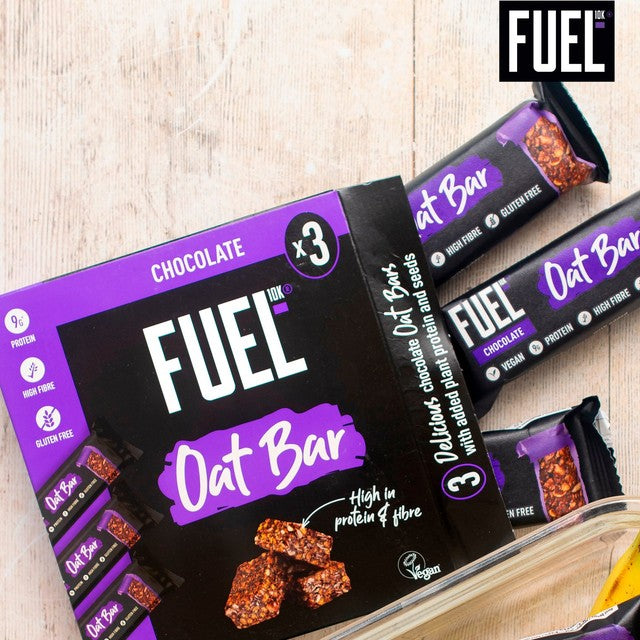 FUEL10K Chocolate Protein Cereal Oat Bars 3 x 45g - British product
