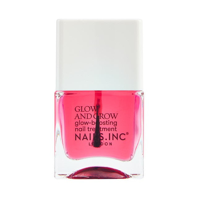 Nails Inc Glow and Grow sheer nail treatment 14ml, imported from the UK