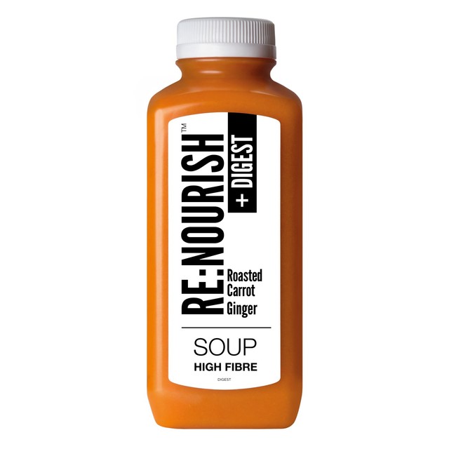 Re Nourish Roasted Carrot and Ginger Soup 500g, imported from the UK