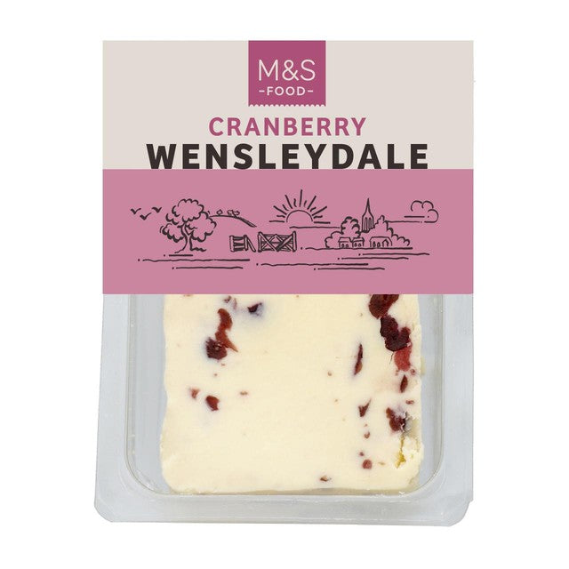 M&S Cranberry Wensleydale cheese tray (British brand)