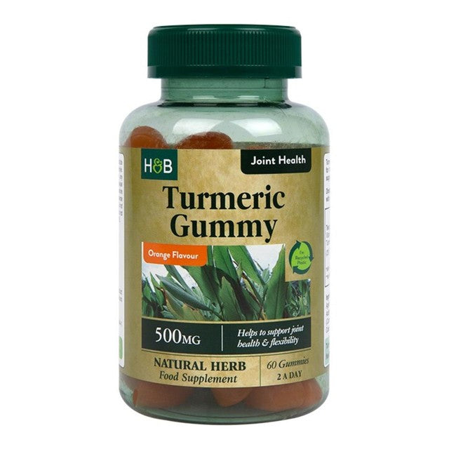 Holland & Barrett Turmeric Orange Flavour Gummies 60 per pack, UK version