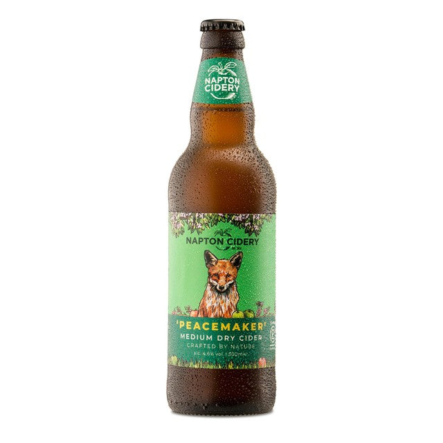 Napton Cidery Peacemaker Medium Dry Cider 500ml, imported from the UK