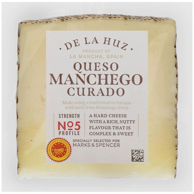 M&S Manchego Curado cheese 200g, imported from the UK