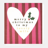 Caroline Gardner My Lovely Wife Christmas card 14.6x14cm - British product