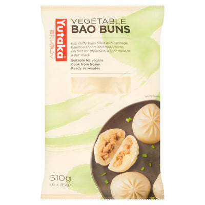 Yutaka Vegetable Bao Buns Frozen Steamed Buns 6x85g