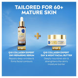 NIVEA Q10 60+ Collagen Expert serum glass bottle (British brand)