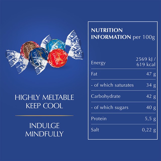 Lindt chocolate truffles Blue assorted - British product