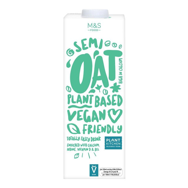 M&S Plant Kitchen oat drink 1L, imported from the UK