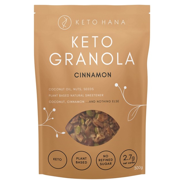 Keto Hana Cinnamon Granola 300g, UK version