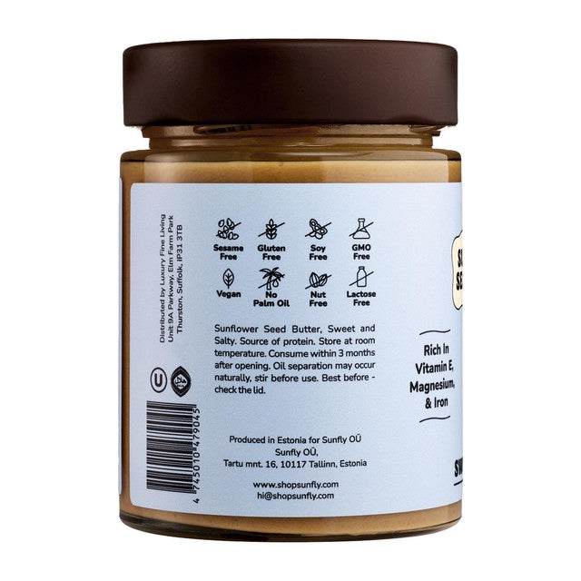 SUNFLY Sunflower Seed Butter Sweet and Salty 330g (British brand)