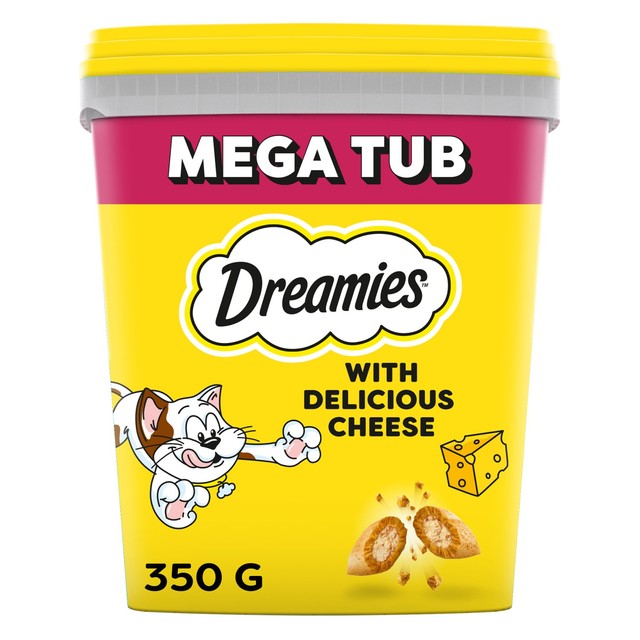 Dreamies cat treats cheese 350g, imported from the UK
