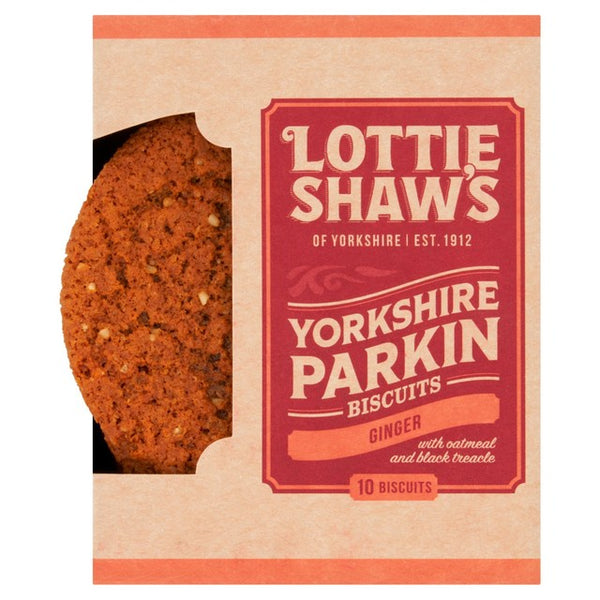 Yorkshire Parkin Ginger Biscuits with Oatmeal and Black Treacle, 275g Box