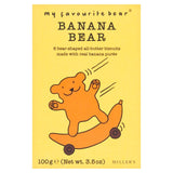 MILLER'S bear-shaped biscuits with real banana 100g, imported from the UK