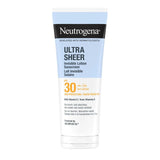 Neutrogena Ultra Sheer body sunscreen lotion SPF30, imported from the UK