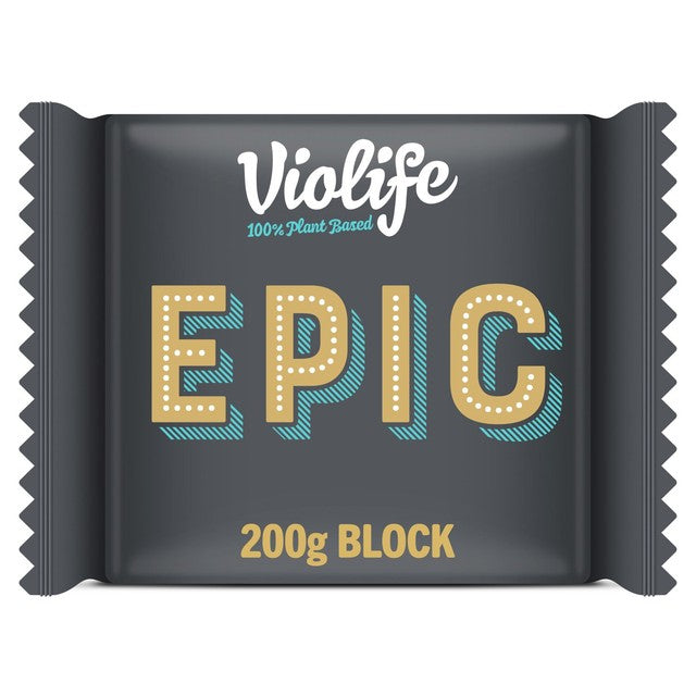VIOLIFE Epic Cheddar flavoured vegan cheese block 200g (British brand)