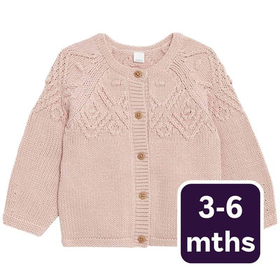 Cardigan à motifs en pur coton pour filles M&S Rose 3-6 mois