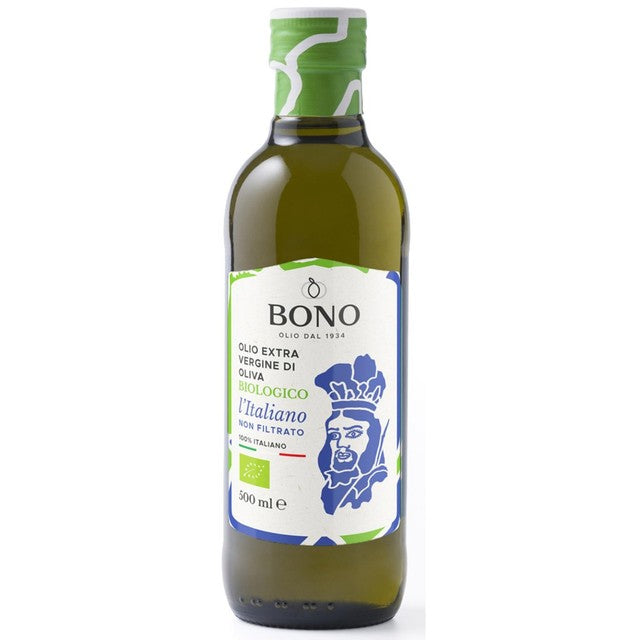 Bono Unfiltered Organic Italian Extra Virgin Olive Oil 500ml - British product