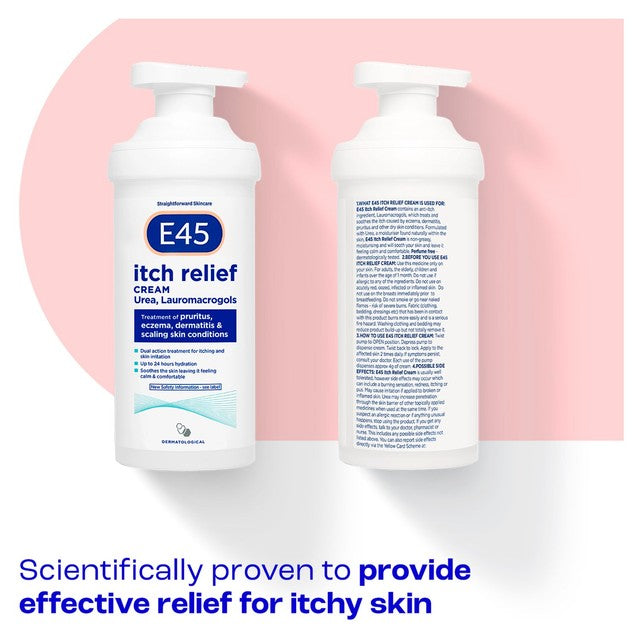 E45 itch relief cream for eczema and dry skin - British product
