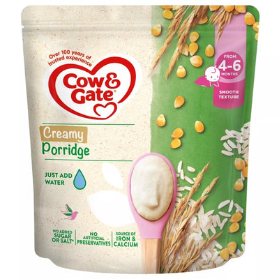 Cow & Gate Cremiges Porridge Babynahrung 4-6+ Monate 125g