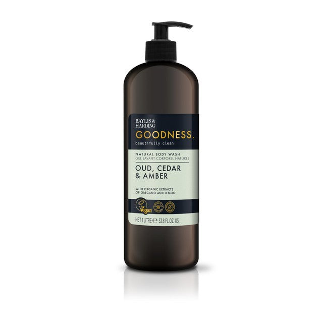 Baylis & Harding oud, cedar & amber body wash 1000ml - British product
