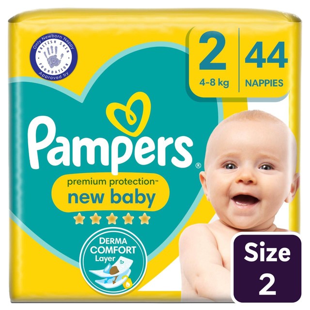 Pampers baby nappies Essential Pack Size 2 (4-8kg), imported from the UK
