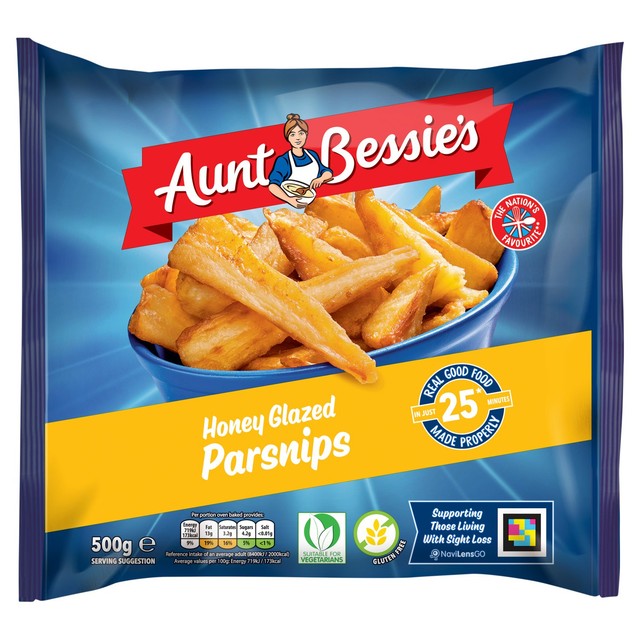 Aunt Bessie's honey glazed parsnips 500g - British product