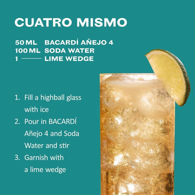 Bacardi Añejo 4 Year Old rum 70cl - British product