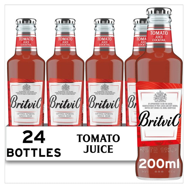 Britvic tomato juice with lemon and Worcestershire flavour 24 x 200ml - British product
