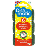 Dishmatic General Purpose scouring sponge refills 6 pack - British product