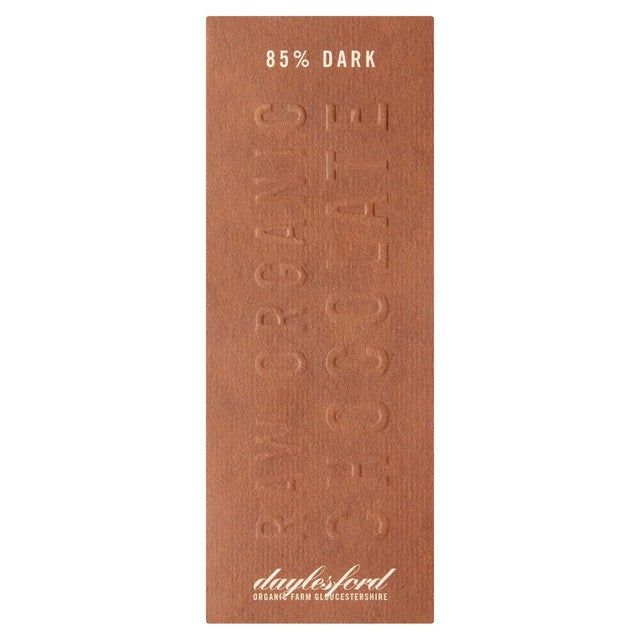 Daylesford Organic dark 85% chocolate bar 50g - British product