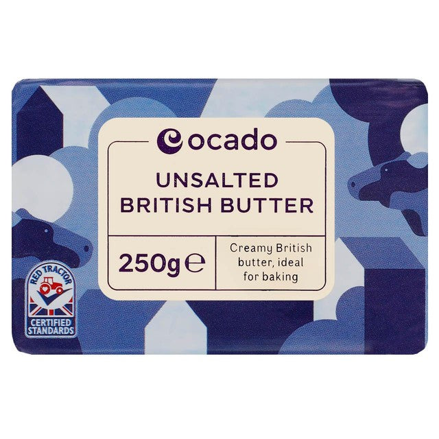 Ocado Unsalted Butter 250g, imported from the UK