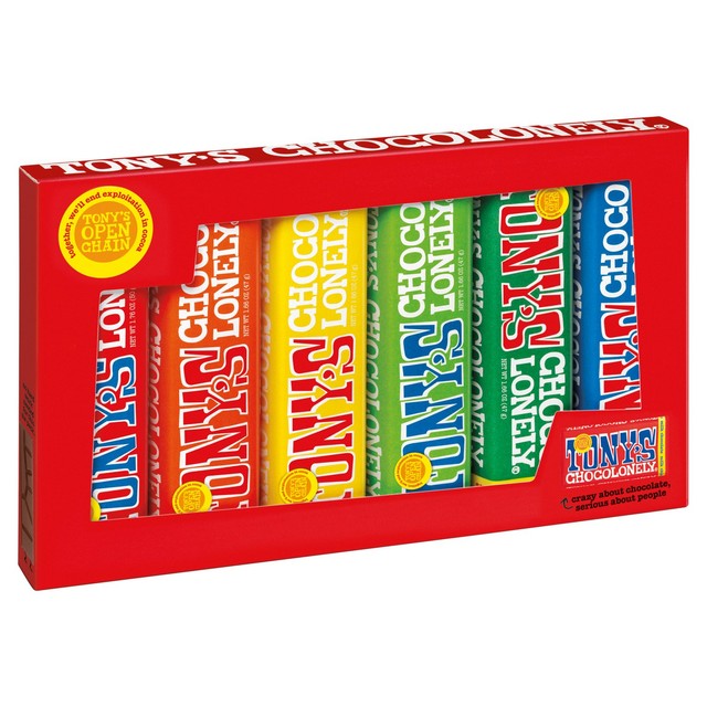 Tony's Chocolonely Rainbow Tasting Pack chocolate selection box 288g (British brand)