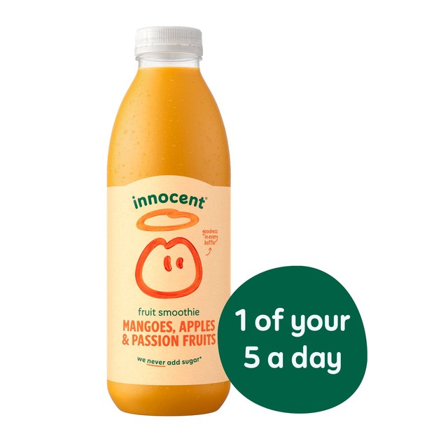 Innocent Mangoes, Passion Fruits and Apples smoothie 750ml, UK version