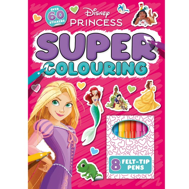 Igloo Books Disney Princess colouring book with stickers (British brand)