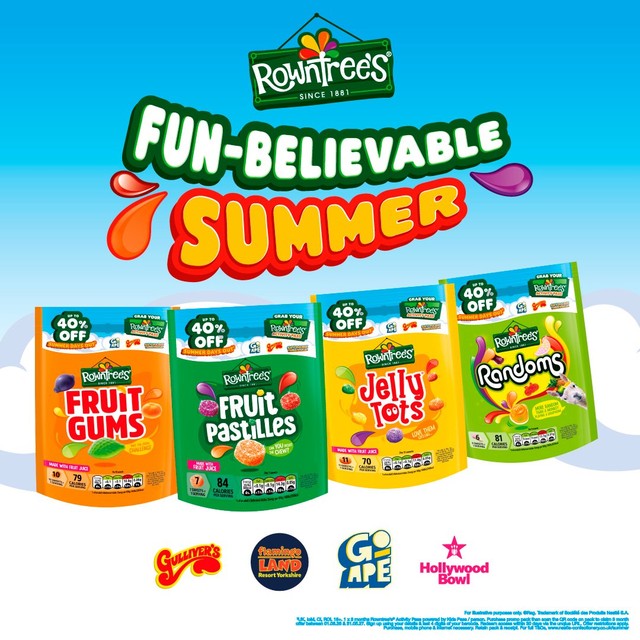 Rowntree's Jelly Tots jelly sweets 150g, imported from the UK