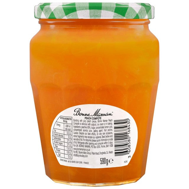 Bonne Maman Peach Compote Fruit 590g - British product