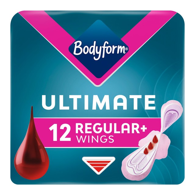 Bodyform Ultimate Ultra Regular sanitary towels 12 pack - British product