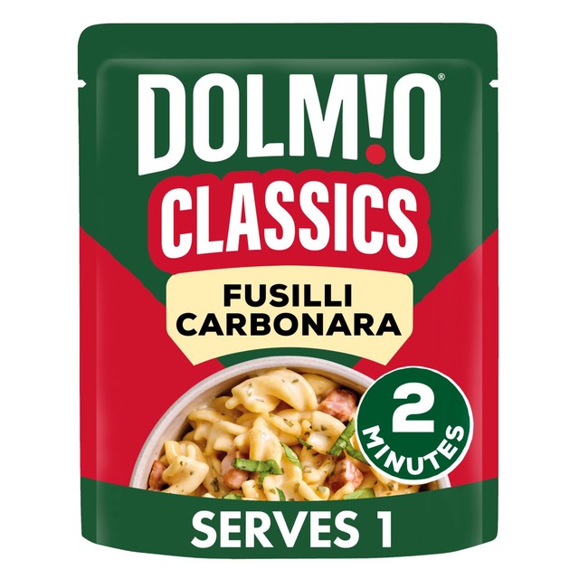 Dolmio fusilli carbonara microwave ready meal 250g - British product