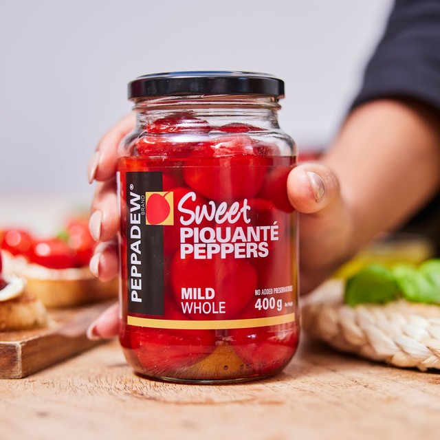 Peppadew Piquanté Peppers 400g jar, imported from the UK