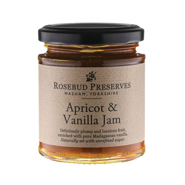 Rosebud Preserves Apricot & Vanilla Jam 227g, imported from the UK