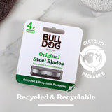 Bulldog Original Steel Razor Blades 4 pack - British product